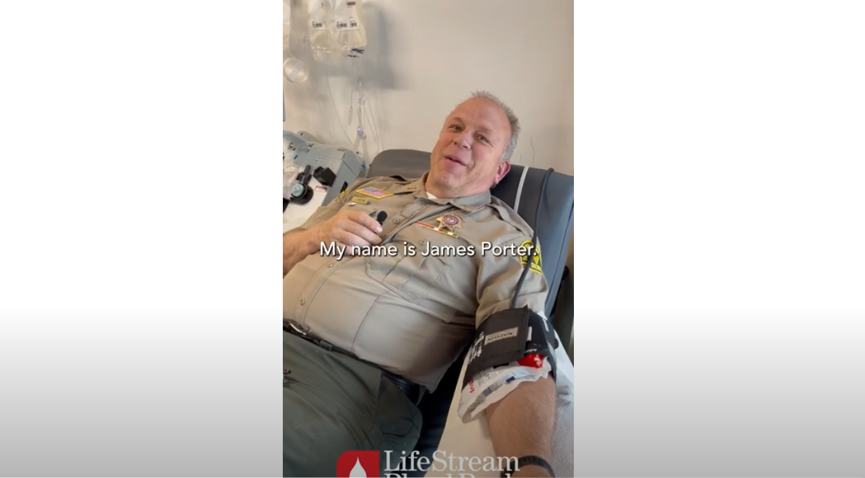 San Bernardino County Sheriff Captain Donates Platelets